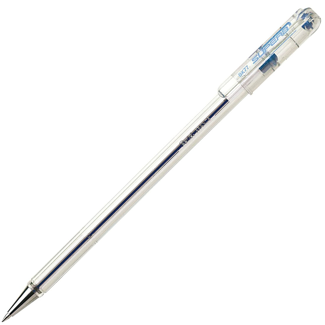 Pentel SuperB Boligrafo de Bola - Punta Fina 0.7mm - Trazo 0.35mm - Tinta con Base de Aceite - Color Azul