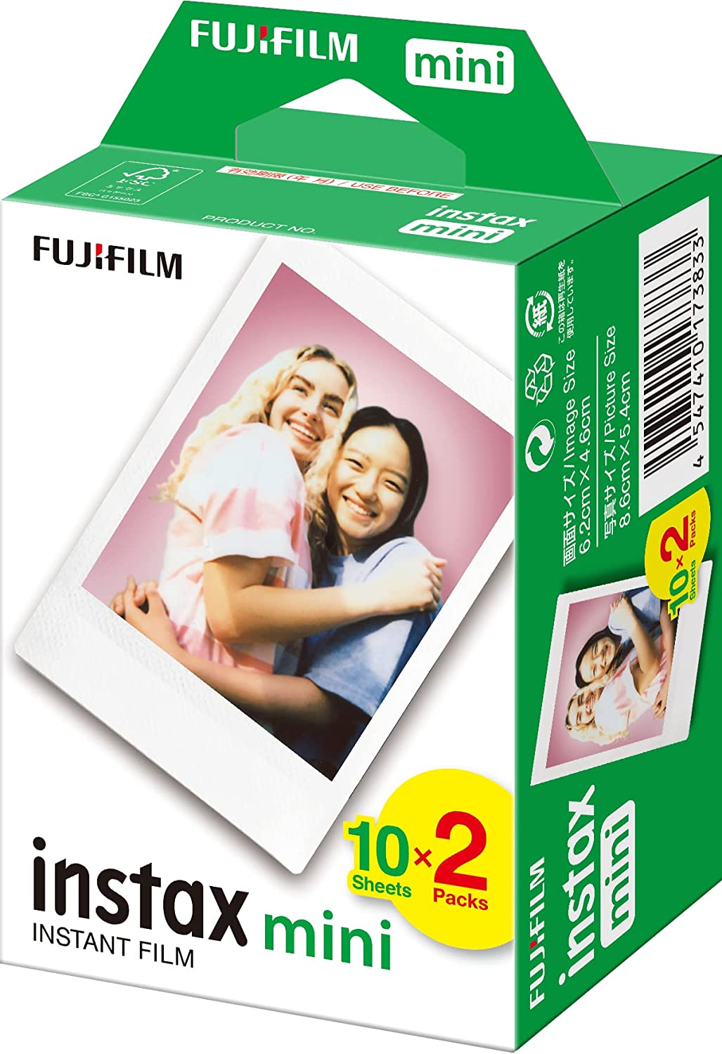Fujifilm Instax mini Pack de 2x10 Peliculas de Fotos Instantaneas - Validas para todas las Camaras mini de Instax - Formato de Impresion (Tamao de la Imagen: 46x62mm)