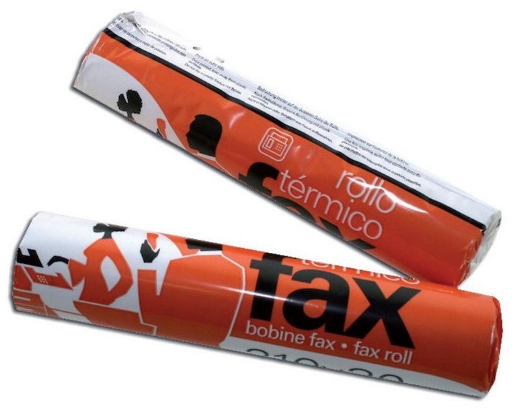 Fabrisa Rollo de Papel Termico para Fax - Medidas 210x30x12mm