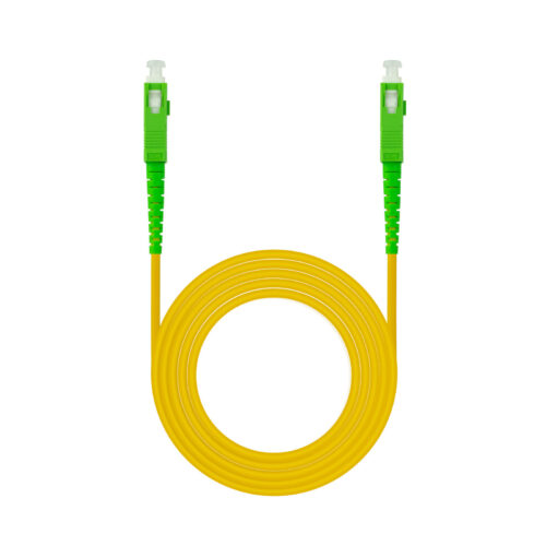 Nanocable Cable Fibra SC/APC-SC/APC Monomodo LSZH 1m - Color Amarillo