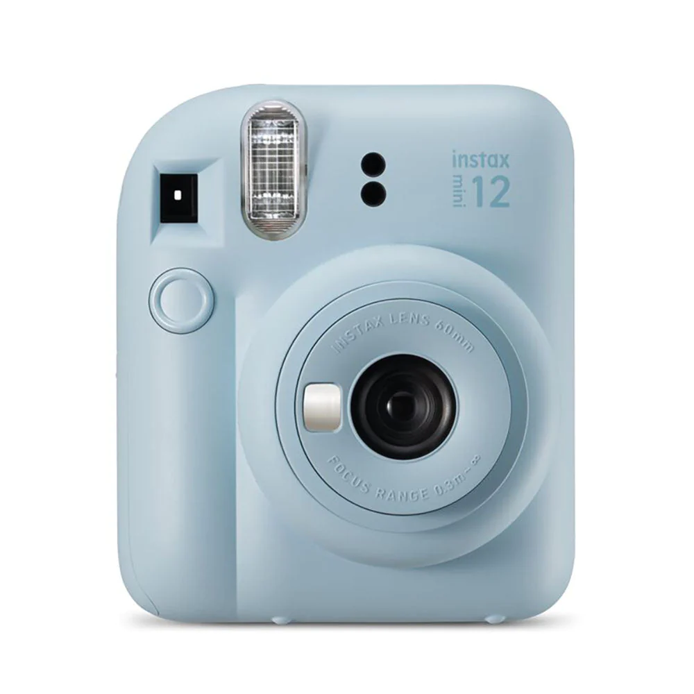 Fujifilm Instax Mini 12 Pastel Blue Camara Instantanea - Tamao de Imagen 62x46mm - Flash Auto - Exposicion Automatica - Mini Espejo para Selfies - Modo Primer Plano