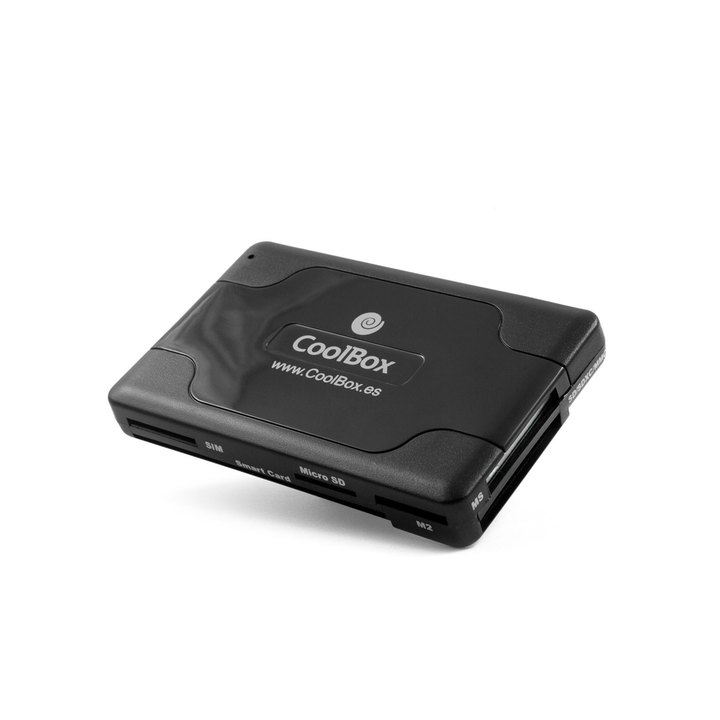 CoolBox CRE065 Multilector de Tarjetas Externo - 3x USB 2.0, DNIe 4.0, SIM, SD, MMC, Micro SD y todas sus Variantes - Color Negro
