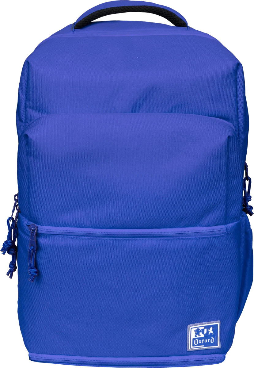 Oxford +LB B-Out Mochila Escolar - Compartimento Isotermico - Cremallera Expandible - Tirantes Acolchados y Ajustables - Tamao 42x30x15-20cm - Color Azul