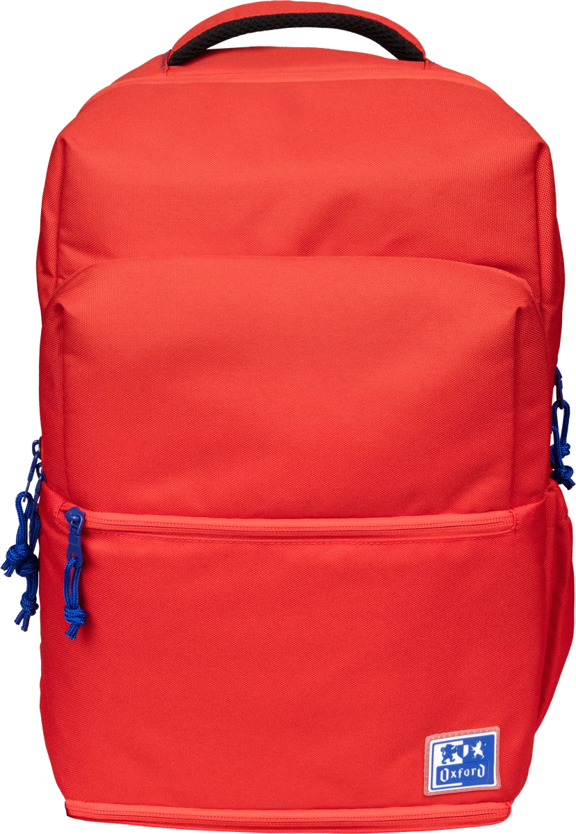 Oxford +LB B-Out Mochila Escolar - Compartimento Isotermico - Cremallera Expandible - Tirantes Acolchados y Ajustables - Tamao 42x30x15-20cm - Color Rojo