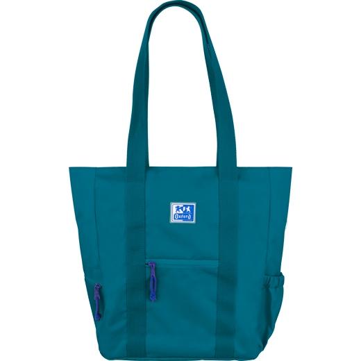 Oxford Tote B-Trendy Bolso de Mano - Bolsillo Frontal y Laterales - Compartimento para Portatil/Tablet - Cierre de Cremallera - Tamao 34x31x12cm - Color Aqua