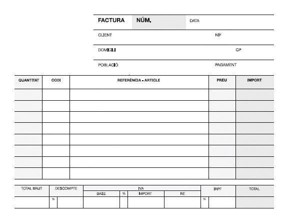 Apli Talonario Factura 1/8 Apaisado Duplicado A-67 - Numeracion Secuencial - Papel Autocopiativo - 2 Copias - Tamao 210x105mm - Blanco