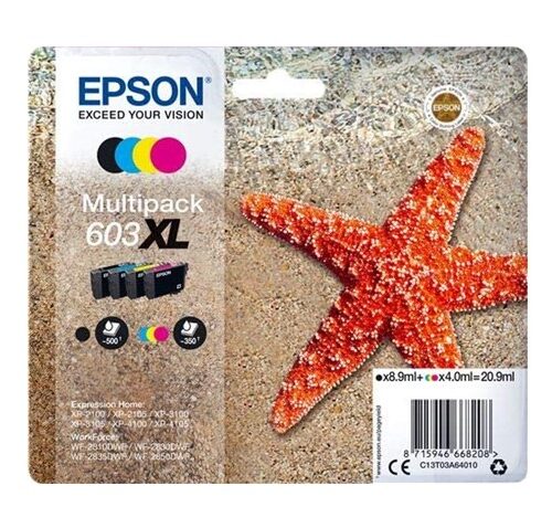 Epson 603XL Pack de 4 Cartuchos de Tinta Originales - C13T03A64010