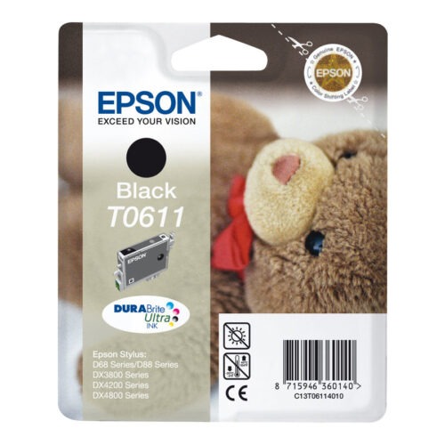 Epson T0611 Negro Cartucho de Tinta Original - C13T06114010
