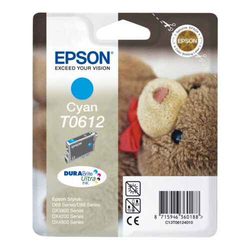 Epson T0612 Cyan Cartucho de Tinta Original - C13T06124010