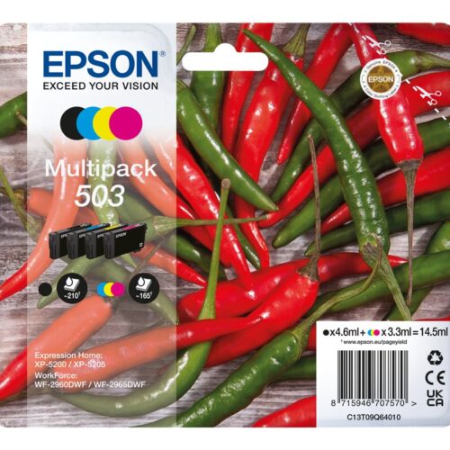 Epson 503 Pack de 4 Cartuchos de Tinta Originales - C13T09Q64010