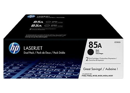 HP CE285A Negro Pack de 2 Cartuchos de Toner Originales - 85A