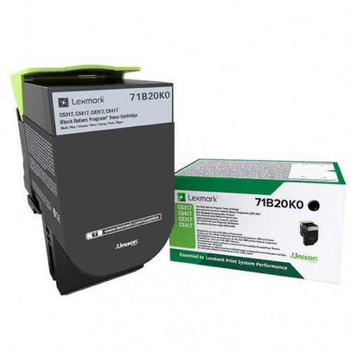 Lexmark CS317/CS417/CS517/CX317/CX417/CX517 Negro Cartucho de Toner Original - 71B20K0