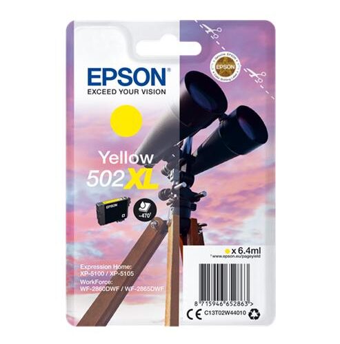 Epson 502XL Amarillo Cartucho de Tinta Original - C13T02W44010