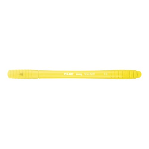 Milan Sway Fineliner Rotulador - Punta Fina 0.4mm - Ergonomico - Tinta al Agua - Color Amarillo