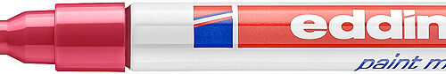 Edding 751 Rotulador Permanente - Punta Redonda - Trazo entre 1 y 2 mm. - Tinta Opaca - Secado Rapido - Color Rojo
