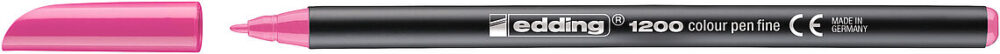 Edding 1200 Rotulador - Punta Redonda - Trazo 1mm - Tinta con Base de Agua - Color Rosa