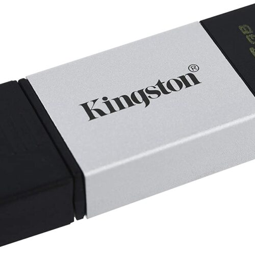 Kingston DataTraveler 80 Memoria USB Tipo C 256GB - USB-C 3.2 Gen 1 - 200 MB/s en Lectura - Con Tapa - Diseo Metalico (Pendrive)