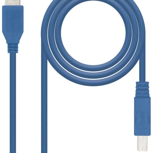 Nanocable Cable de Impresora USB-A 3.0 Macho a USB-B Macho 2m - Color Azul