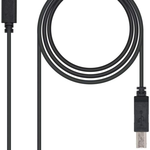 Nanocable Cable de Impresora USB-B 2.0 Macho a USB-C Macho 1m