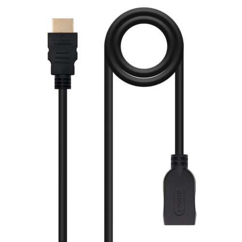 Nanocable Cable Prolongador HDMI v1.3b Macho a HDMI Hembra 1m - Color Negro