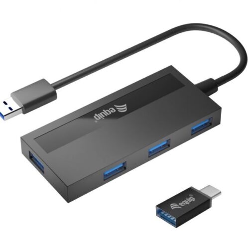 Equip Hub USB 4 Puertos USB 3.0 - Adaptador USB-C - Velocidad 5Gbps