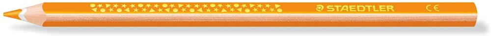 Staedtler Jumbo Noris 128 Lapiz Triangular de Color - Mina de 4mm - Resistencia a la Rotura - Diseo Ergonomico - Color Naranja
