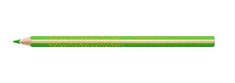 Staedtler Jumbo Noris 128 Lapiz Triangular de Color - Mina de 4mm - Resistencia a la Rotura - Diseo Ergonomico - Color Verde Claro