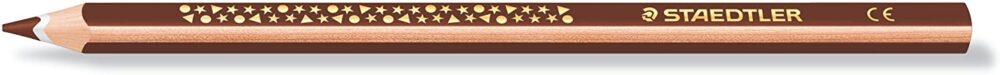 Staedtler Jumbo Noris 128 Lapiz Triangular de Color - Mina de 4mm - Resistencia a la Rotura - Diseo Ergonomico - Color Marrn