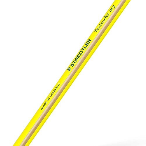 Staedtler Textsurfer Dry 128 64 Lapiz Fluorescente de Color Triangular - Mina de 4mm - Madera de Bosques Sostenibles - Color Amarillo Neon