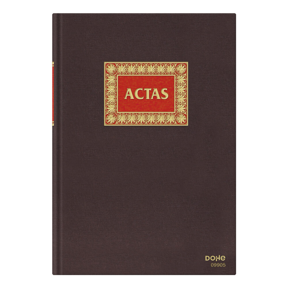 Dohe Libro de Actas Folio Natural - Encuadernacion en Tela - 100 Hojas Papel Offset Registro de 100gr