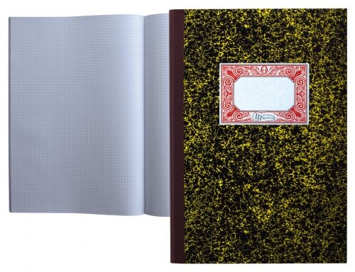 Miquel Rius Cuaderno Cartone Cuadricula 4mm Tamao Folio Natural 100 Hojas sin Numerar - Cubiertas de Carton Contracolado - Lomo de Tela Engomada Granate