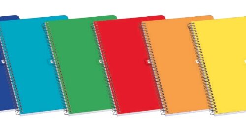 Enri Plus Cuaderno Espiral Formato Cuarto Cuadriculado 4x4mm - 80 Hojas 60gr - Cubierta Blanda - Colores Surtidos