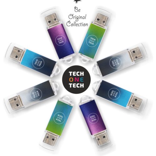 TechOneTech Be Original Gradient Pack Ahorro de 8 Memorias USB 2.0 16GB - Diseos Surtidos (Pendrive)