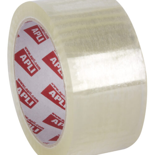 Apli Precinto Premium Pp Solvente Transparente 48mm x 66m - Resistente a la Humedad y al Envejecimiento - Adhesivo de Alta Calidad - Grosor de 28?m Color: Transparente