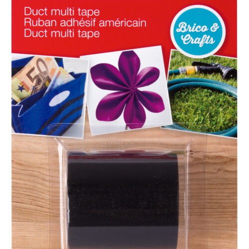 Apli Cinta Americana Multiuso - 50mm x 25m - Resistente al Agua y a la Intemperie - Adhesivo Fuerte y Duradero - Color Negro
