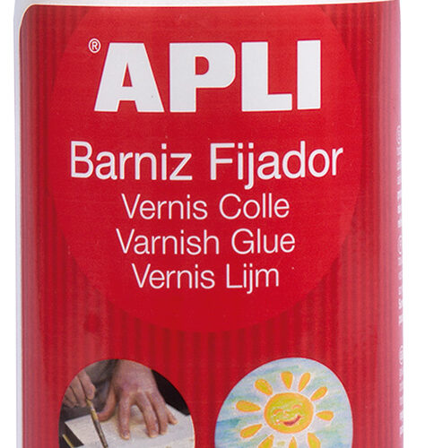 Apli Barniz Adhesivo Brillante 750ml - Proteccion Duradera - Secado Rapido - Resistente al Agua - Transparente