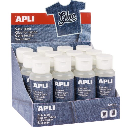 Apli Cola Textil Especial - 80ml - Resistente al Lavado - Ideal para Tejidos - Transparente