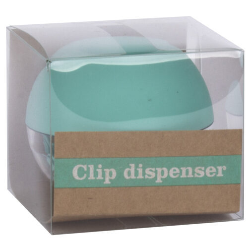 Apli Fluor Collection Dispensador de Clips - Ø 70x60 mm - Tapa Magnetica "Soft Touch" - Incluye 50 Clips Amarillo Fluorescente