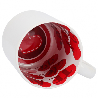 Taza cerámica personalizada con decoración interior