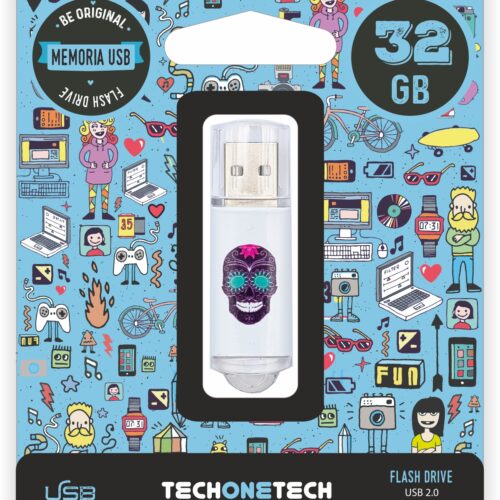 TechOneTech Calavera Maya Memoria USB 2.0 32GB (Pendrive)