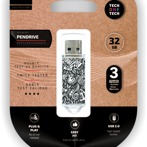 TechOneTech Art Deco Memoria USB 2.0 32GB (Pendrive)
