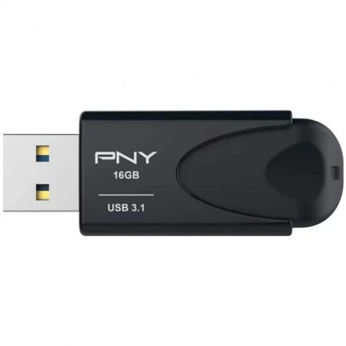 PNY Attache 4 Memoria USB 3.1 16GB - Enganche para Llavero - Color Negro (Pendrive)
