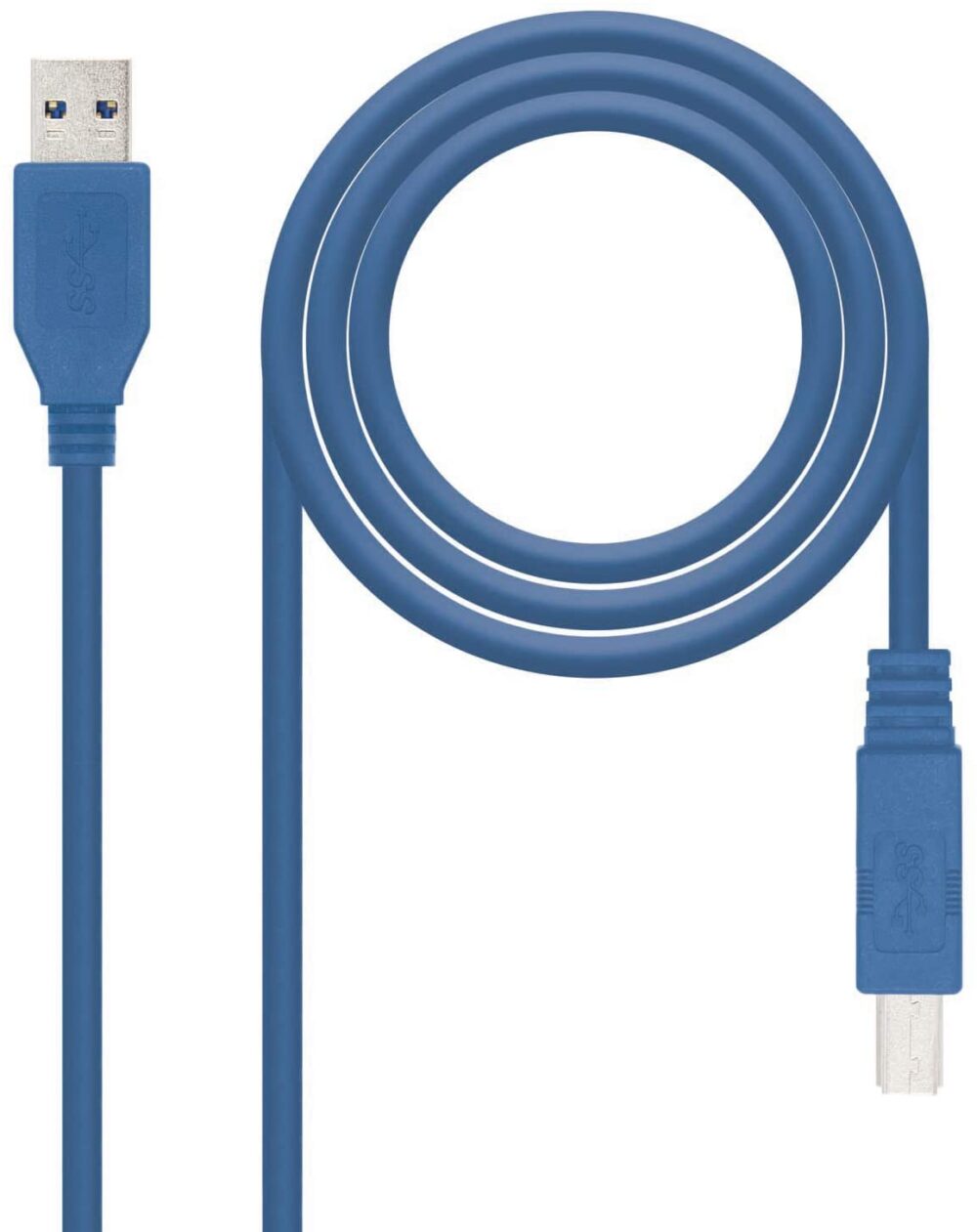 Nanocable Cable de Impresora USB-A 3.0 Macho a USB-B Macho 2m - Color Azul