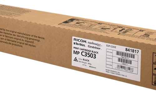 Ricoh Aficio MP-C3003/MP-C3004/MP-C3503/MP-C3504/MP-C4504/MP-C5504/MP-C6004 Negro Cartucho de Toner Original - 841817/841813