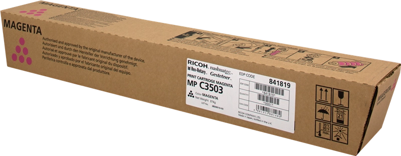 Ricoh Aficio MP-C3003/MP-C3004/MP-C3503/MP-C3504/MP-C4504/MP-C5504/MP-C6004 Magenta Cartucho de Toner Original - 841819/841815