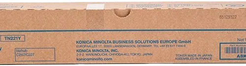 Konica Minolta TN221 Amarillo Cartucho de Toner Original - TN221Y/A8K3250