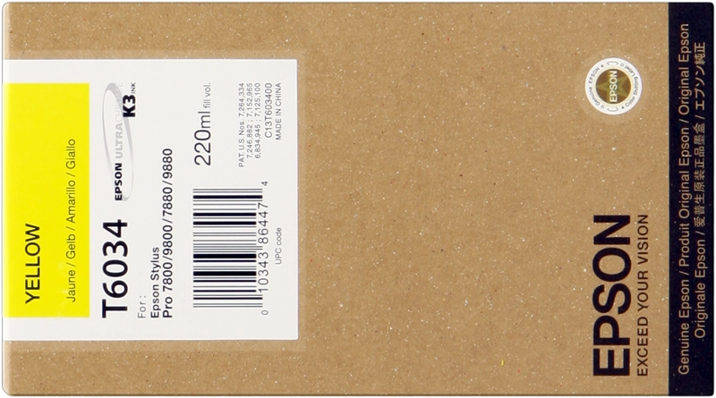 Epson T6034 Amarillo Cartucho de Tinta Original - C13T603400