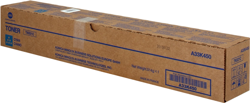 Konica Minolta TN321 Cyan Cartucho de Toner Original - TN321C/A33K450
