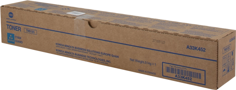 Konica Minolta TN512 Cyan Cartucho de Toner Original - TN512C/A33K452