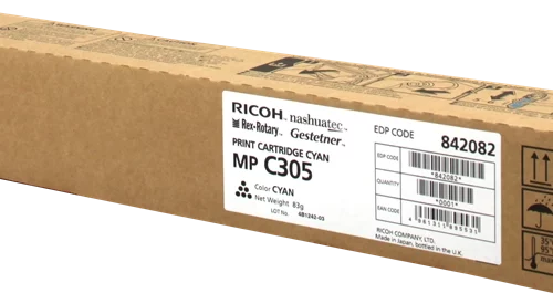 Ricoh Aficio MP-C305/MP-C305SPF Cyan Cartucho de Toner Original - 842082/841595/MPC305E